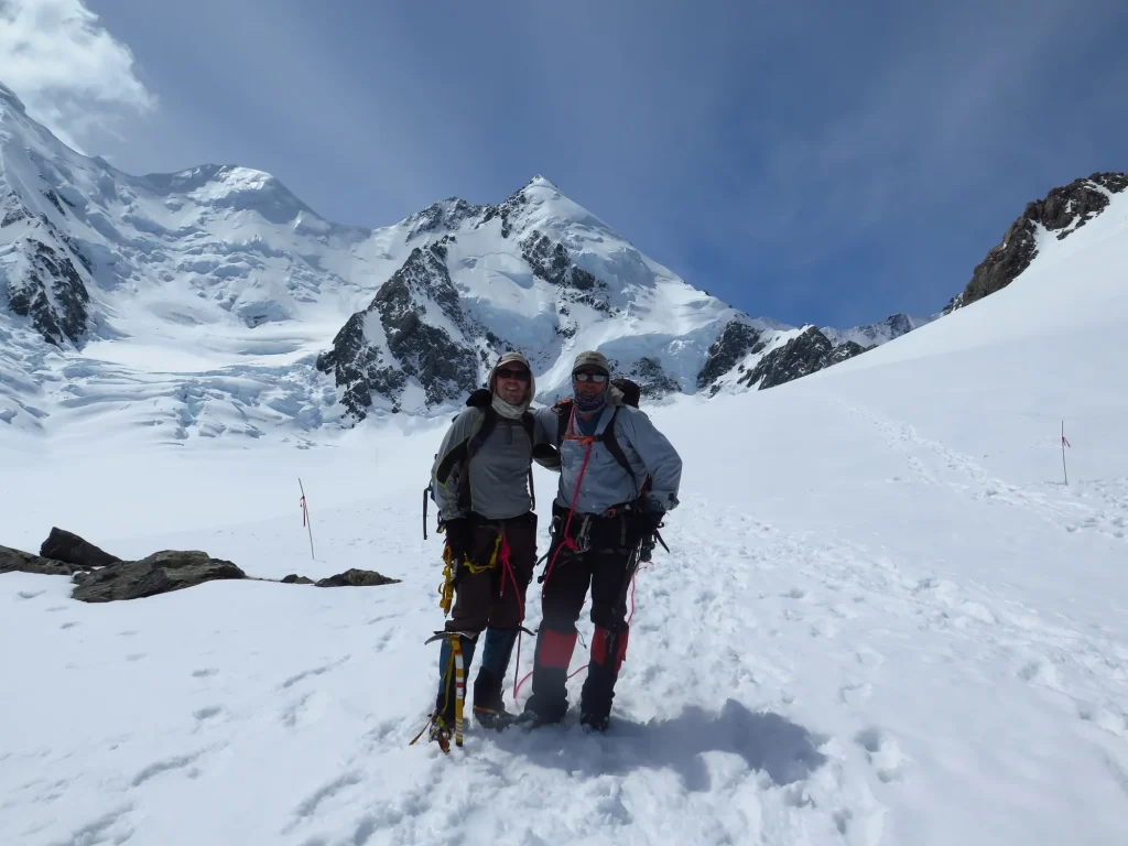 Mountaineering in New Zealand - successful summit of Mt Dixon