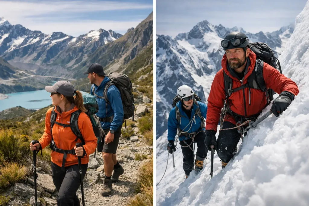Trekking vs Mountaineering Difference